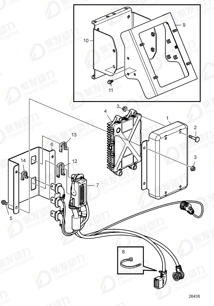 volvo penta Control unit 22449432 Drawing volvo penta Control unit 22449432 Drawing